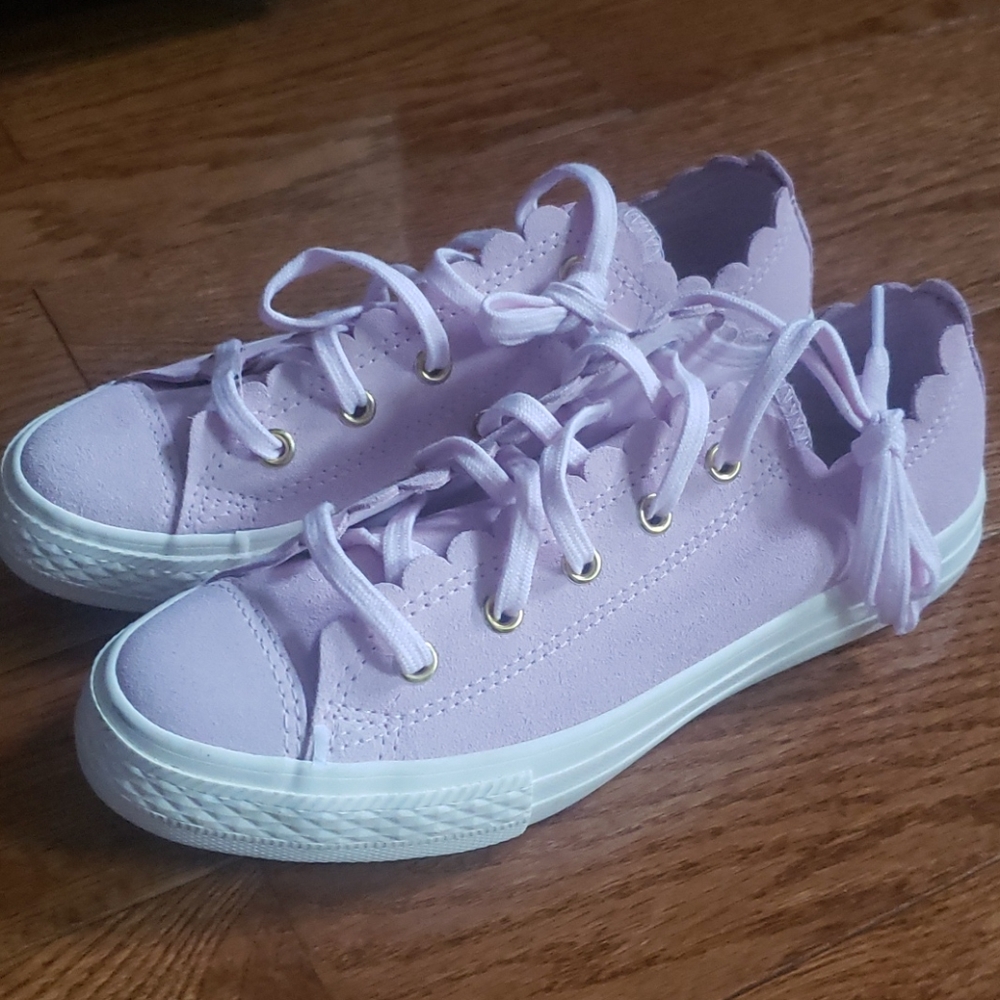 Blush Pink Girls Converse All Star Shoes